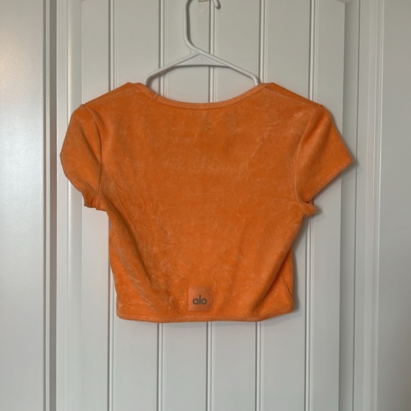 Alo Yoga Terry Beachside Short Sleeve - Cantaloupe - Picture 3 of 5